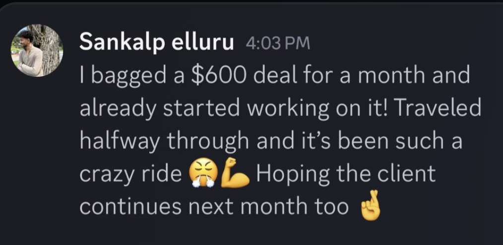 Sankalp Elluru win screenshot
